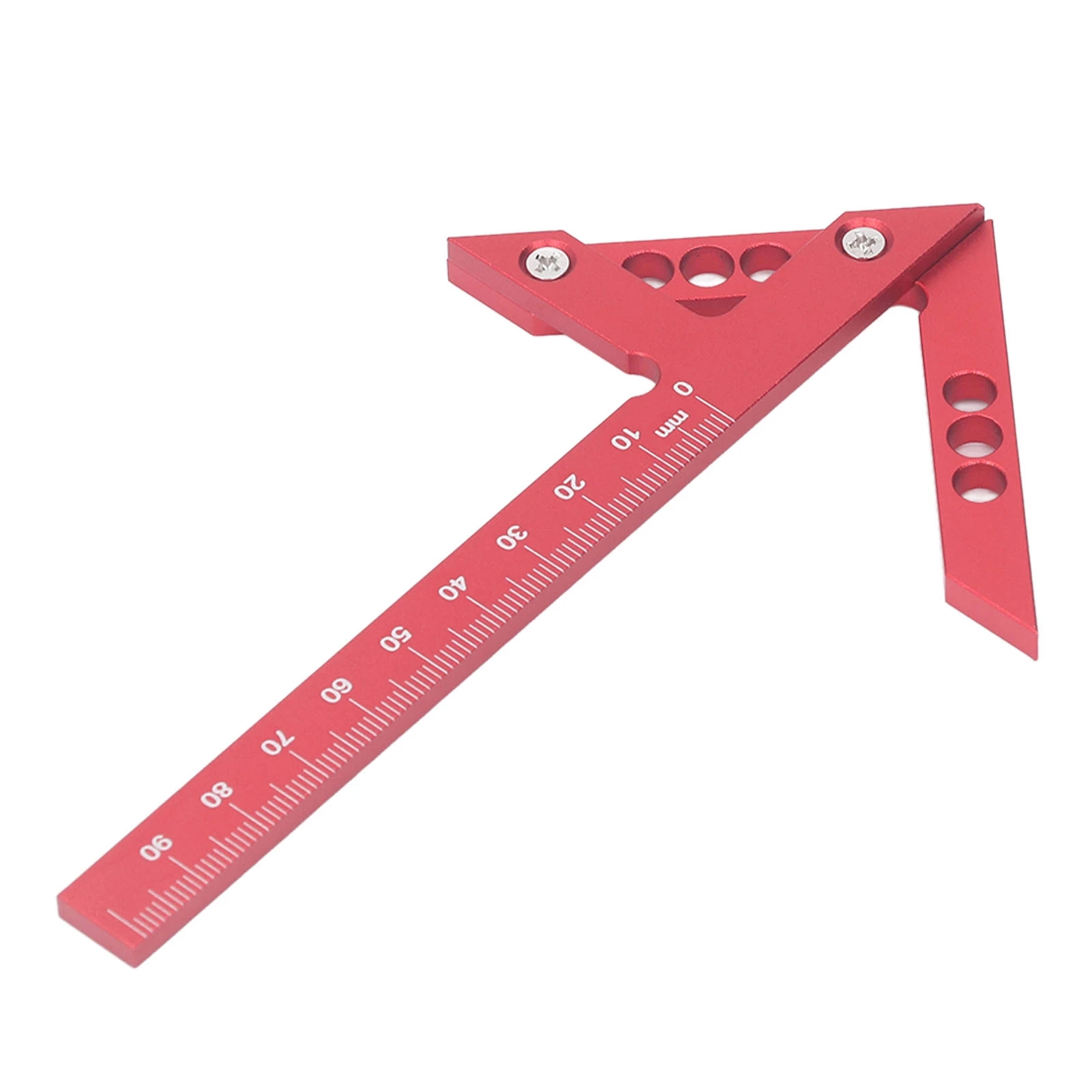 Aluminum Alloy Center Marking Device 45 Degree Angle Woodworking Measuring Ruler For Drawing Centerlines In Woodworking Work