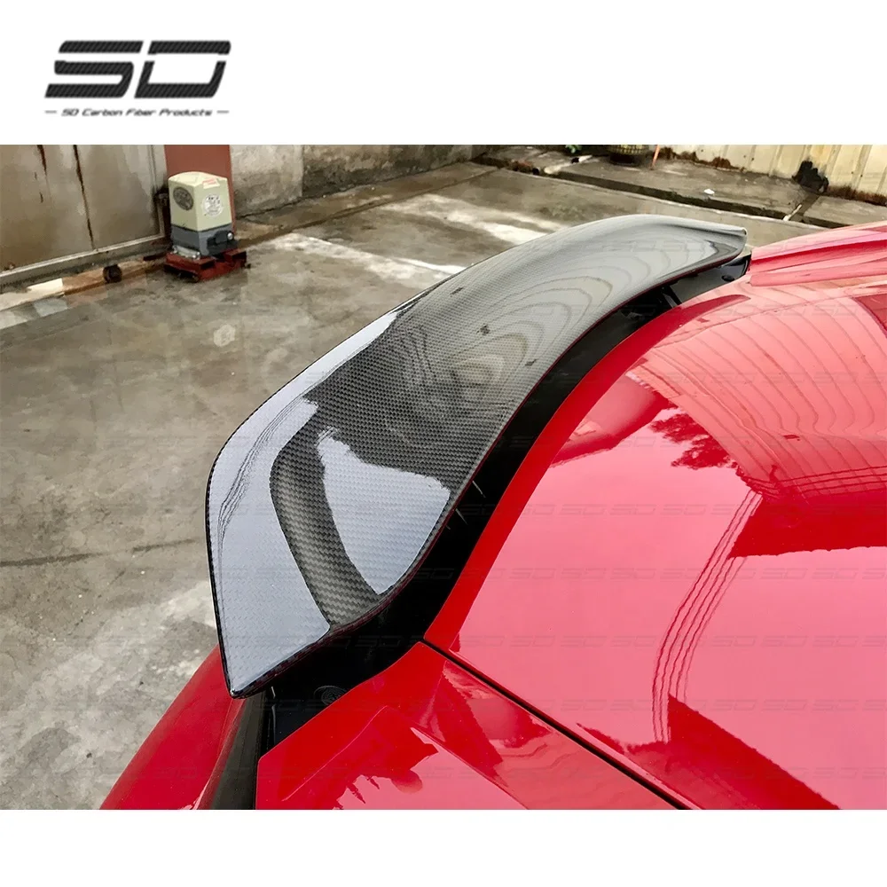 Dry Carbon Fiber Rear Spoiler Rear Wing For  Cayman Boxster 718 Duck tail