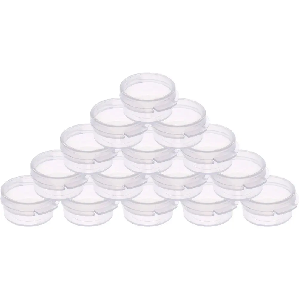 

25pcs Soil Sample Box Round Clear Plastic Jars For Storage Moisture Observation Reusable Small Organizers Lab Research Use