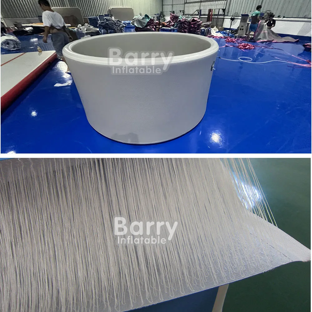 Custom  Drop Stitch Pvc Pool Inflatable Large Swimming Pool Round Inflatable Ice Bath Plunge Pool With Chiller