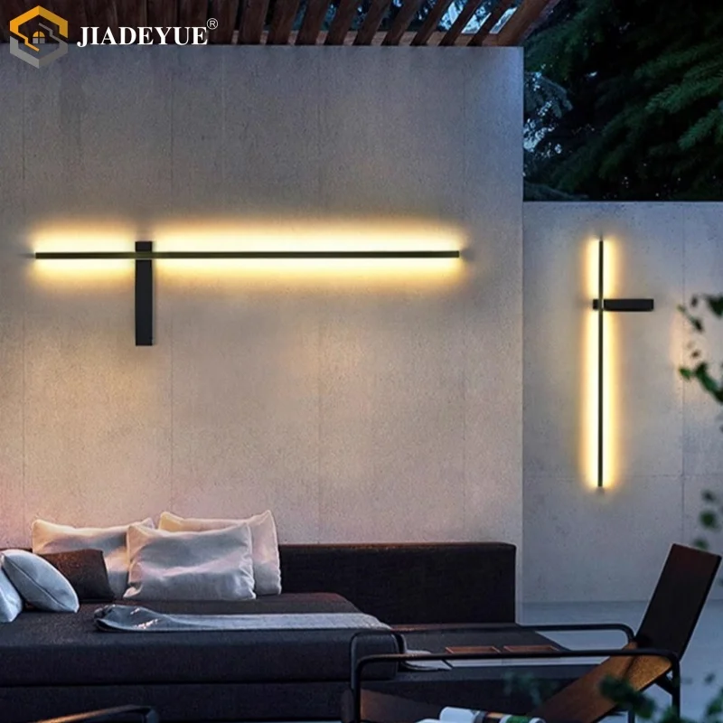 Moderno Impermeável LED Lâmpada de Parede, Lâmpada Longa, Iluminação Exterior, Varanda, Corredor, Villa Porta, Jardim, Iluminação Exterior