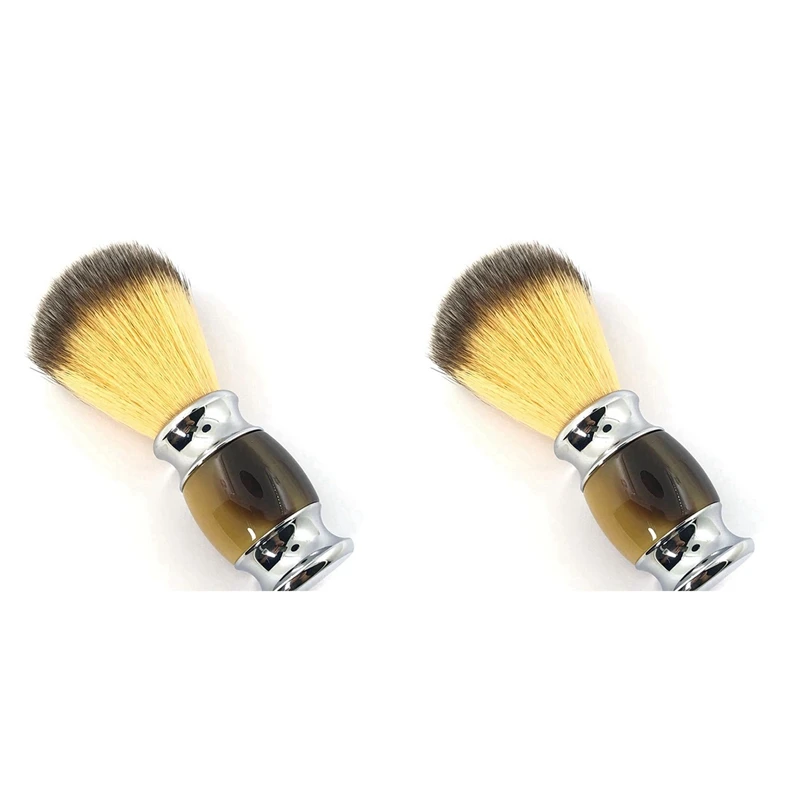 

X17A 2025 NEW-2X Synthetic Shaving Brush Durable Resin Handle Travel Brush,Lathering Well With Shaving Soap Cream For Men Wet Sh