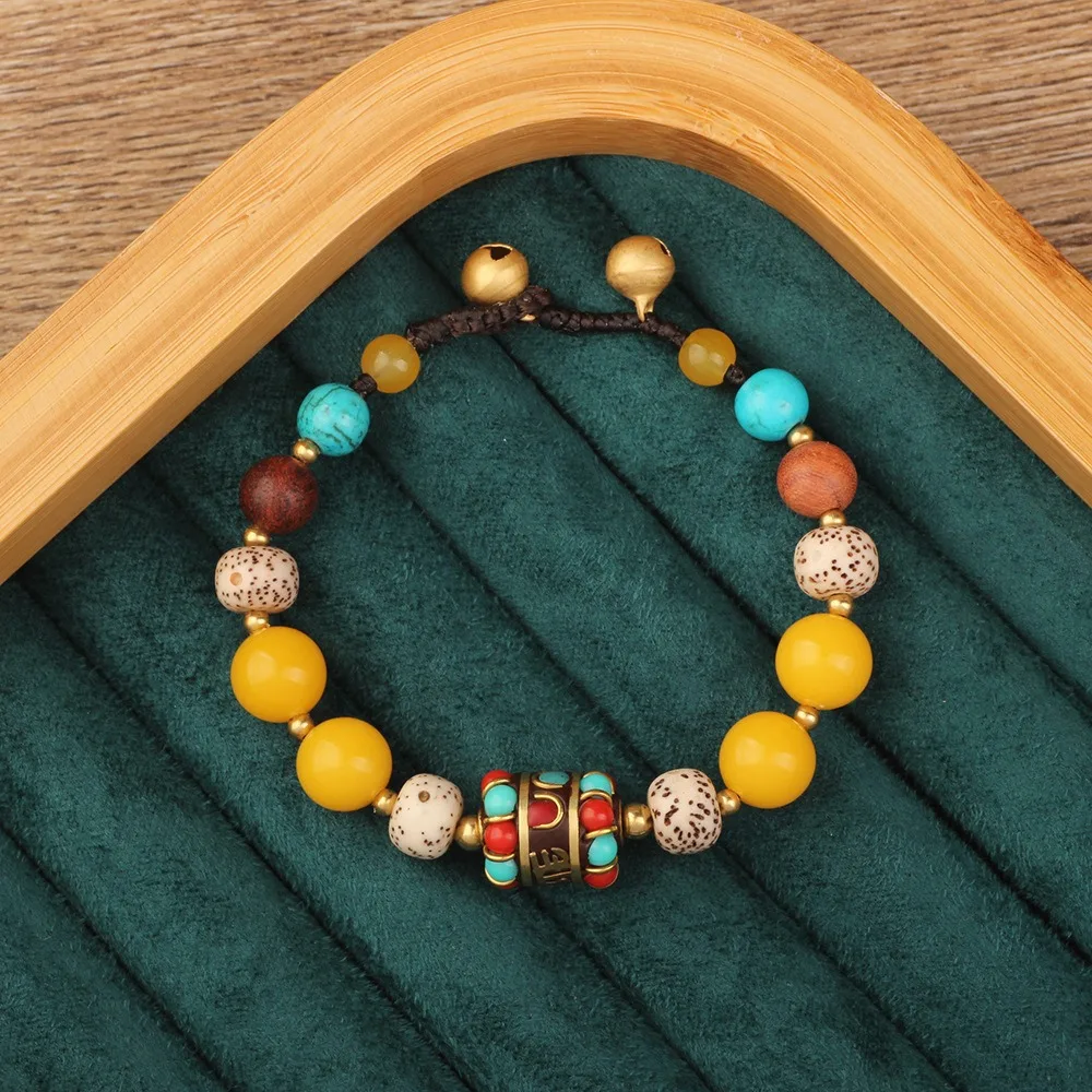 

Colorful Tibetan-style Bracelet Nepal Tibetan Style Braided Bohemian Bracelet Handmade Elegant Vintage Beaded Bracelet Gift