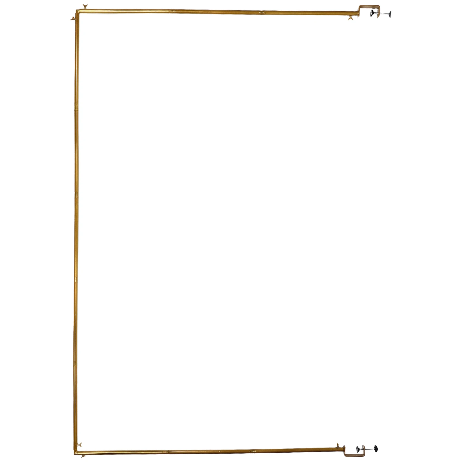 

Adjustable Height Clip Table Pole Stand Golden Iron Arch Bracket Desk Organizer with Hanging Storage for Party DIY Decor