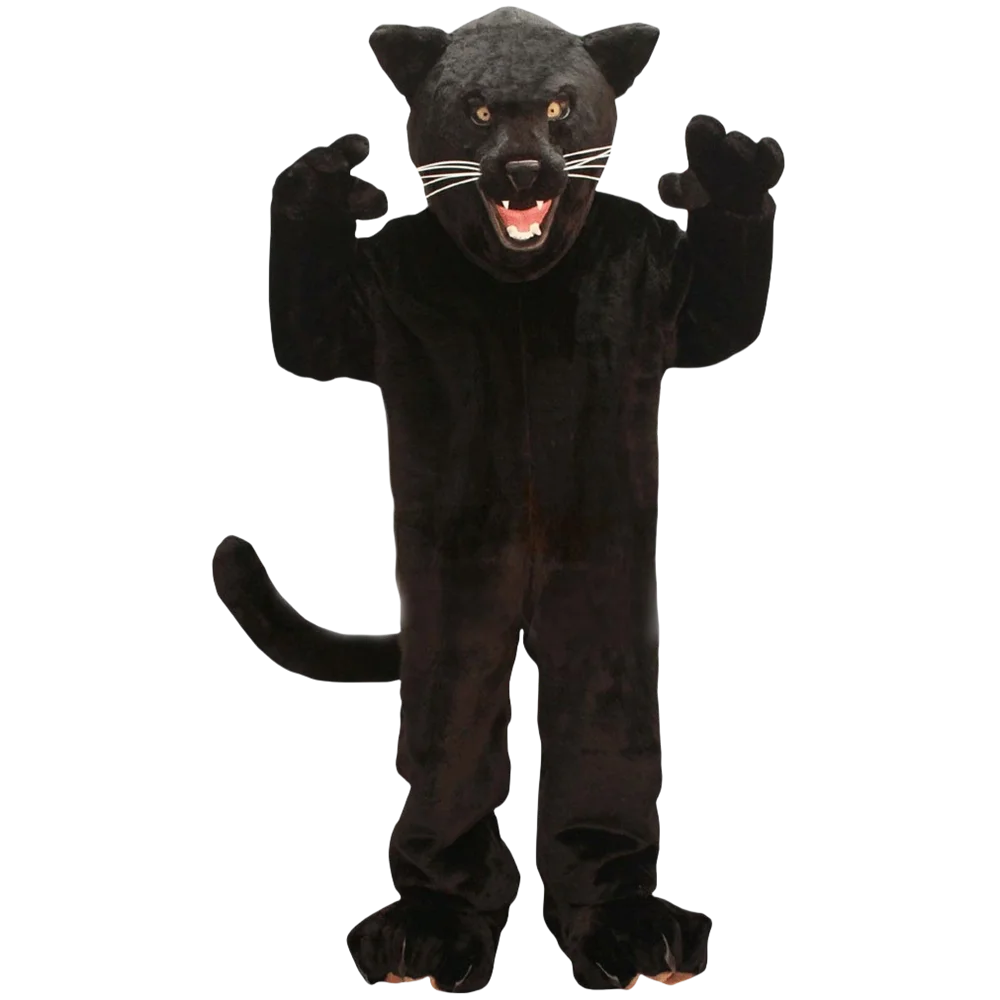 Jet Black Panther Mascot Costume Adult Size Wild Animal Theme Carnival Party Cosply Mascotte Mascota Fit Suit Kit SW1063