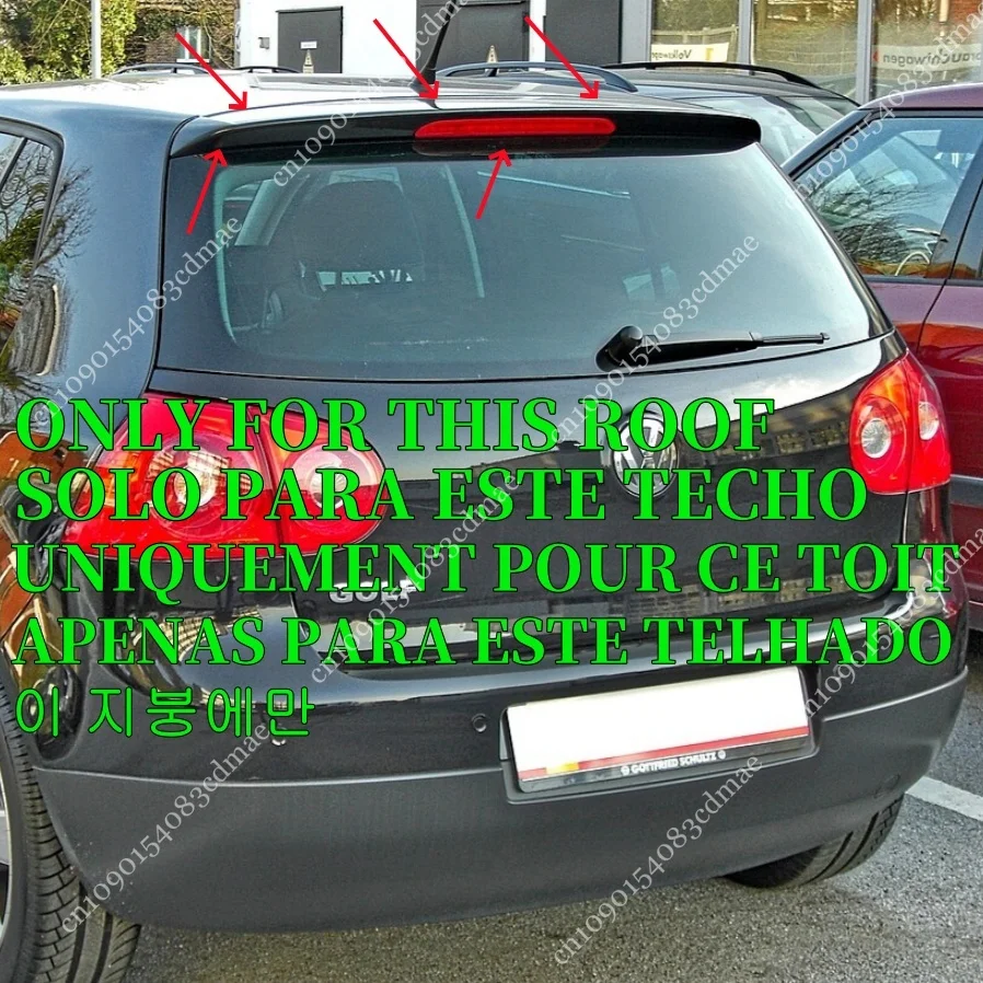 Nieuw Ontwerp 2006 2007 2008 2009 Voor VW Volkswagen Golf 5 MK5 R32 GTI R TDI TSI Achterzijde spoiler Kofferbak Vleugel Lip ABS Gloss Zwart