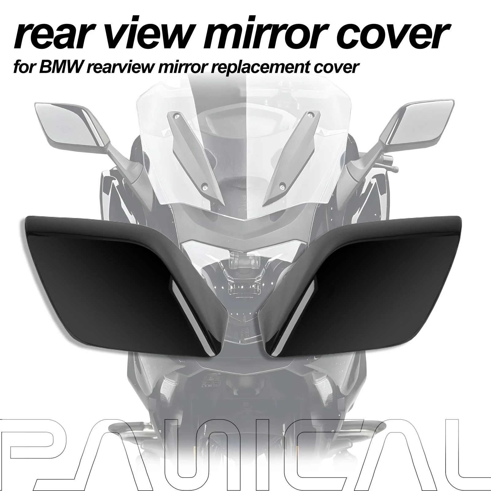

PANICAL for BMW K1600B GT GTL GA 2018-2025 motorcycle rearview mirror cover gloss black replacement cover accessories