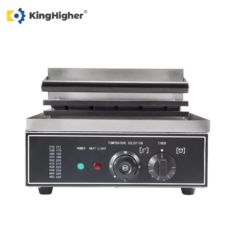 Electric Stainless Steel Donut Waffle Maker Non Stick Commercial Flower Shape Machine for Home Street Food Snack Making Tool
