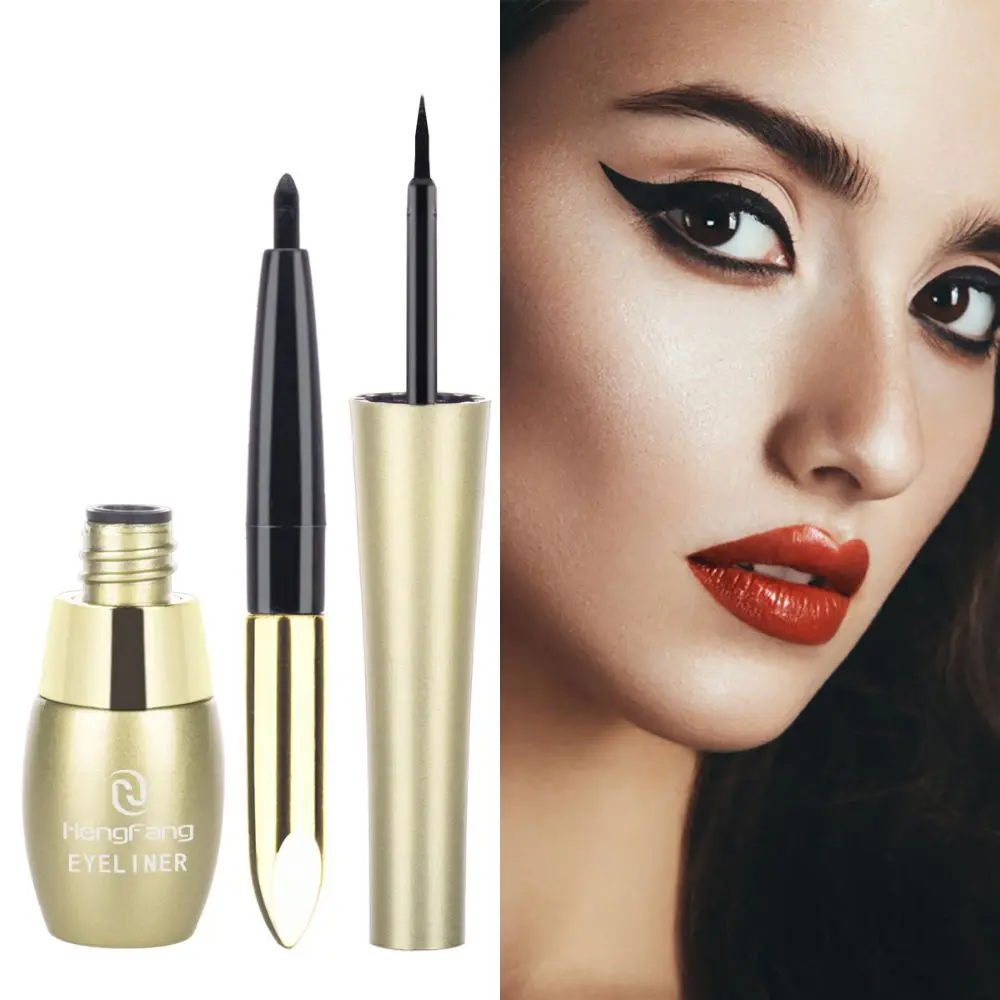 

Golden Hengfang Black Double Ended 2 In 1 Long Lasting Eye Makeup Beauty Tool Eyeliner Liquid Eyeliner Pencil