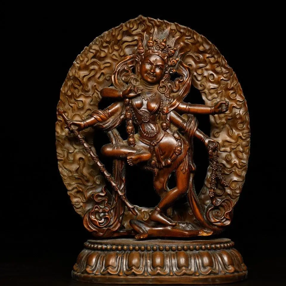 Tibetan four-armed kurukulle tara bodhisattva Statue Figurine Desktop Ornaments Home Decoration Crafts Tea Pet Decor