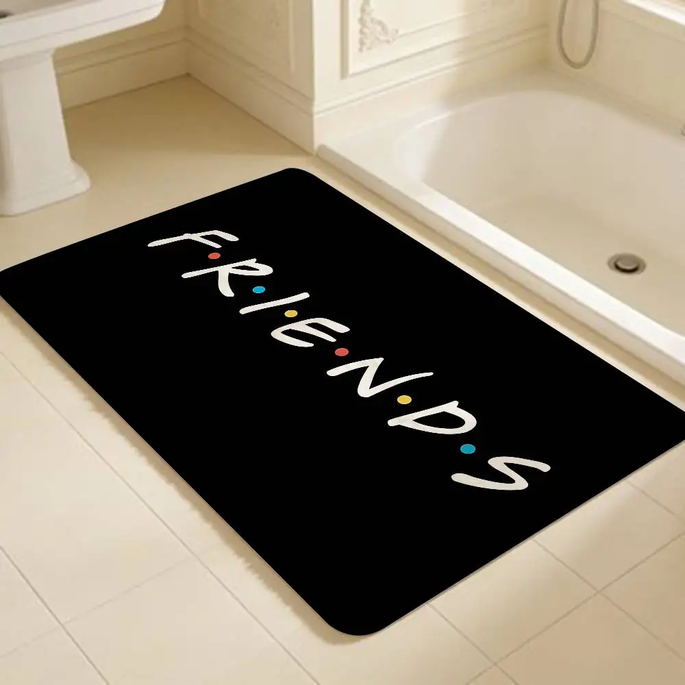 Hot Sale Friends TV Show Bathroom Mat INS Style Soft Bedroom Floor House Laundry Room Mat Anti-skid Welcome Doormat