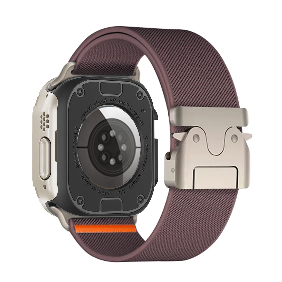 애플워치 울트라 밴드 49mm 10 9 8 7 45 46mm용 2 in 1 케이스+스트랩, 아머 보호 케이스 나일론 브레이슬릿 (아이워치 시리즈6 SE543 호환)