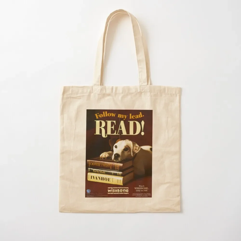 

Wishbone dog - READ! Tote Bag Shopping bags Shopper bag personalized tote bag