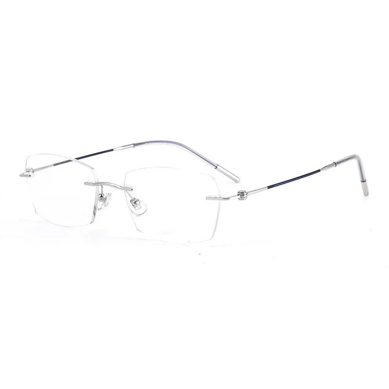 

Ultra-light pure titanium rimless glasses color-changing anti-blue light business can be equipped