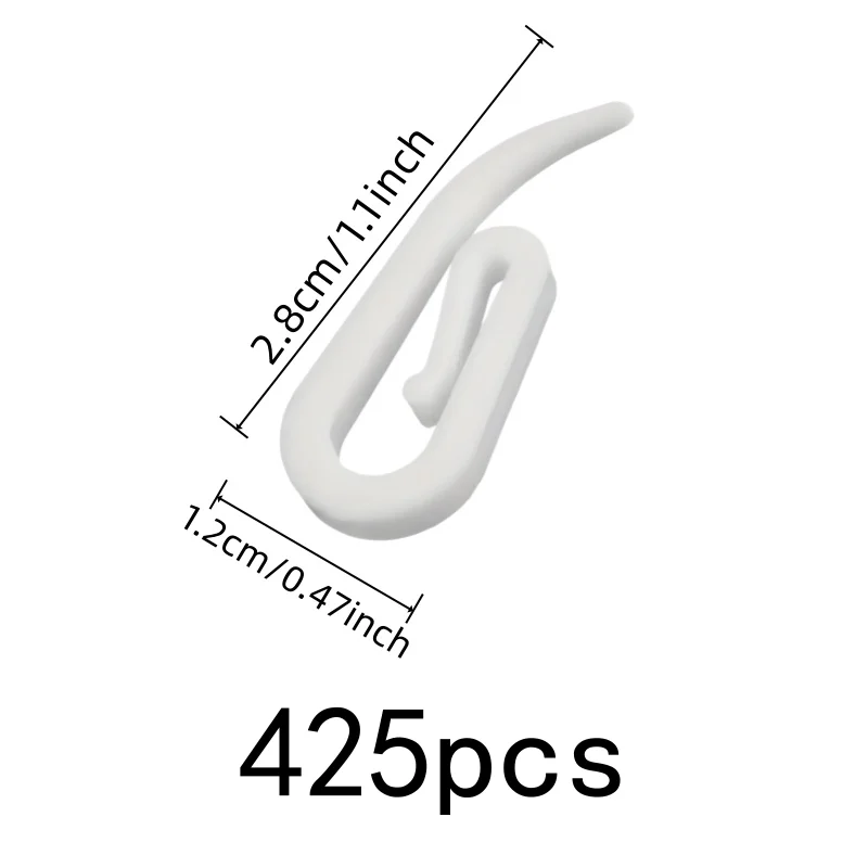 Smooth Sliding Design Drapery Pin Hooks 425 pcs, perfect for Bedroom Drapery, Durable Plastic Material