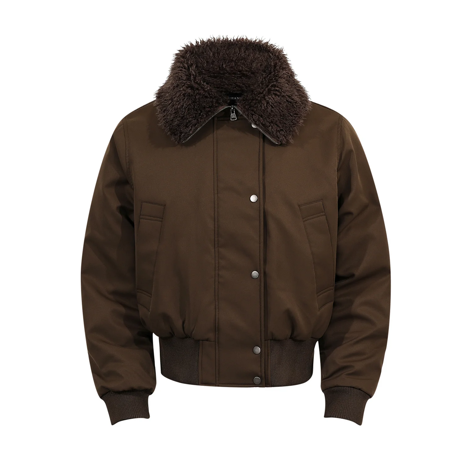 

GXFortune Thiened Winter Jaet with Fur Collar ex Cotton Coat Youth Faion Design Casual Warm Long Sve ort Sle