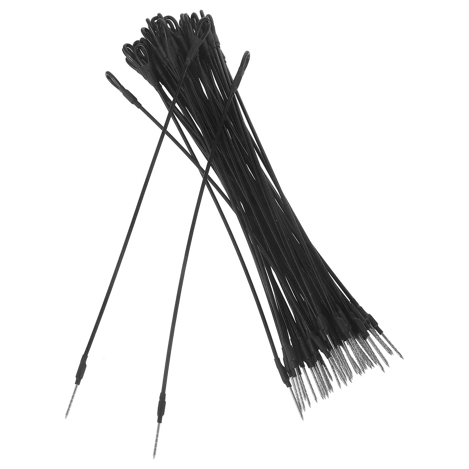 

50pcs Anti-theft Steel Wire Rope Black 20cm for Clothing Tags Shoes Hats Goods Store Supplies Tag Strings