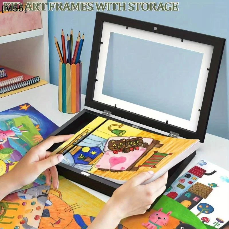 A4 Children Art Frame Magnetic  Open Changeable Kids Frametory For Poster Photo Drawing Painting Picture Display Home Decor[M55]