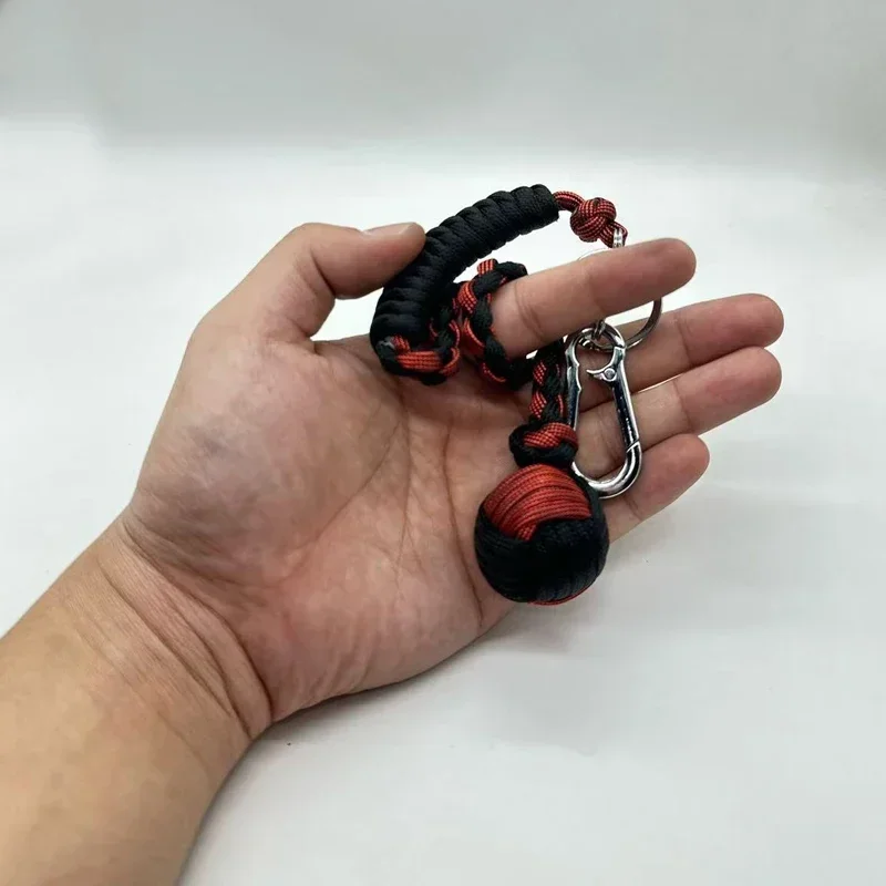 NEW 35cm DIY Monkey Fist Whip Bracelet Outdoor EDC Self Defense Rope Steel Ball Window Breaker Personal Safety Keychain Tools