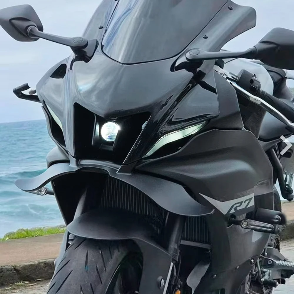 Moto Downforce Winglet Aerodinamico Ala Spoiler Anteriore Kit Nuovi Accessori Per YAMAHA YZF-R7 yzf R7 2022 2023 2024 2025