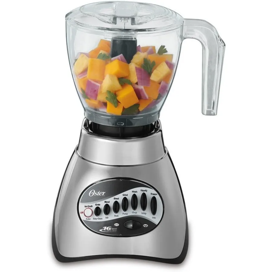 16段階速度調整機能付きカウンタートップキッチンブレンダー、フードチョッパーと5カップガラスジャー付き、スムージー、スープ、サラダに最適、毎日の食事の準備に最適