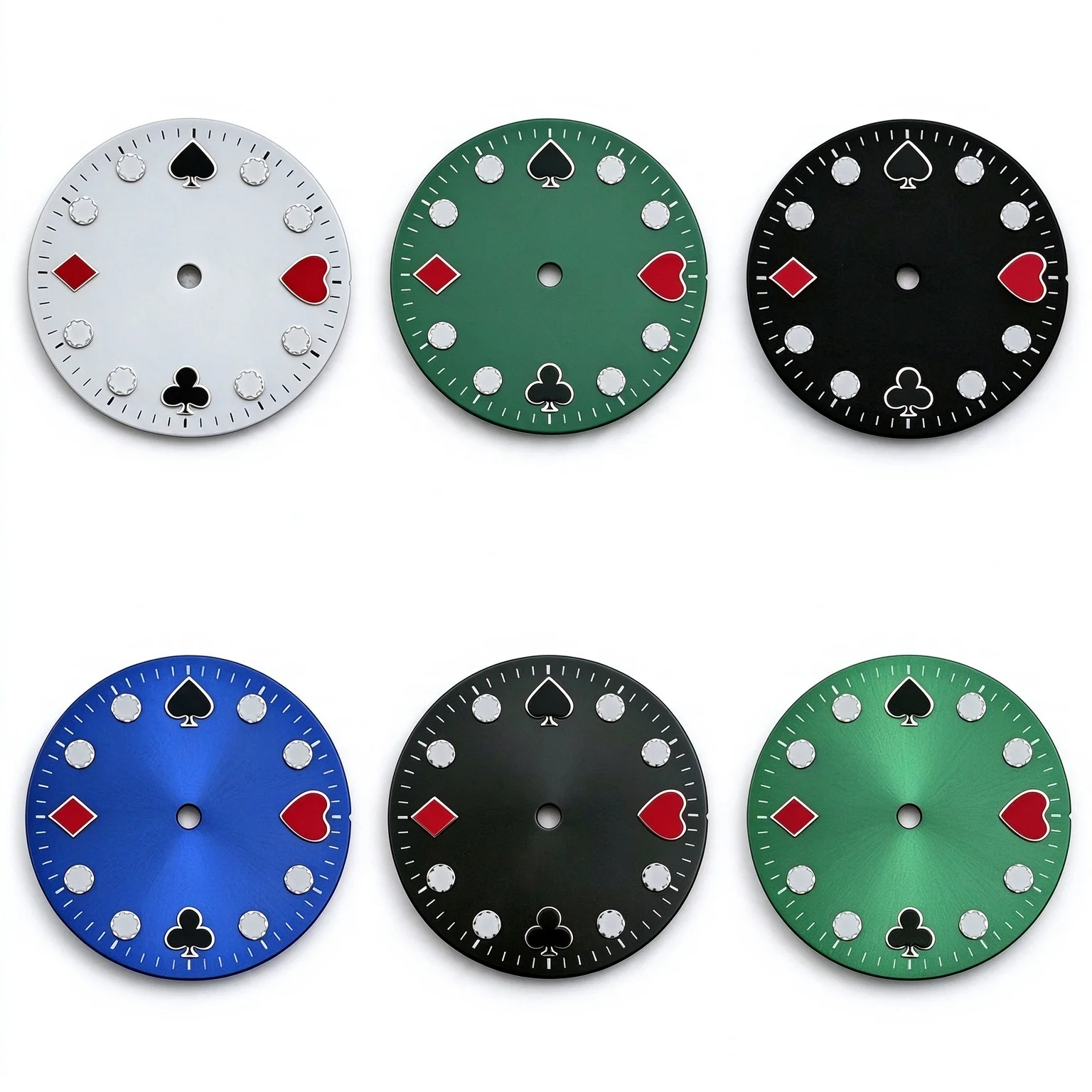 28.5mm Ghost Dial Fit NH35 Movement Green Luminous Triangle Indices Automatic Watch Modification Replacement Parts