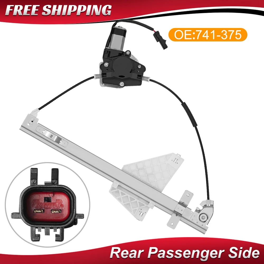 BDFHYK 741-375 Power Window Regulator with Motor Rear Right For Jeep Grand Cherokee 2001-2004