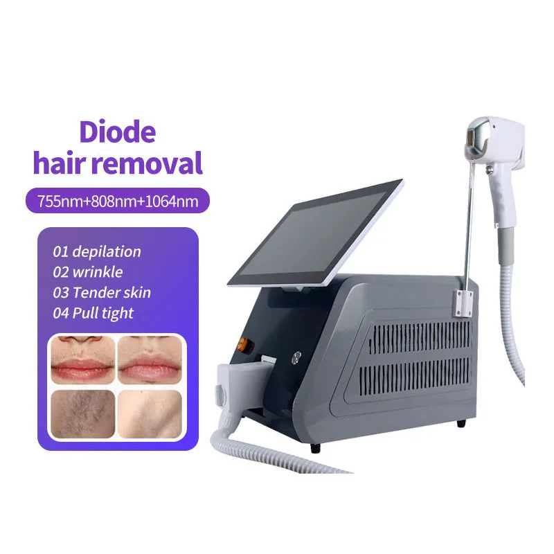 Portable 2000w Diode 808nm 755nm 1064nm Fast Cooling Hair Removal Single Handle Diode Laser 808nm