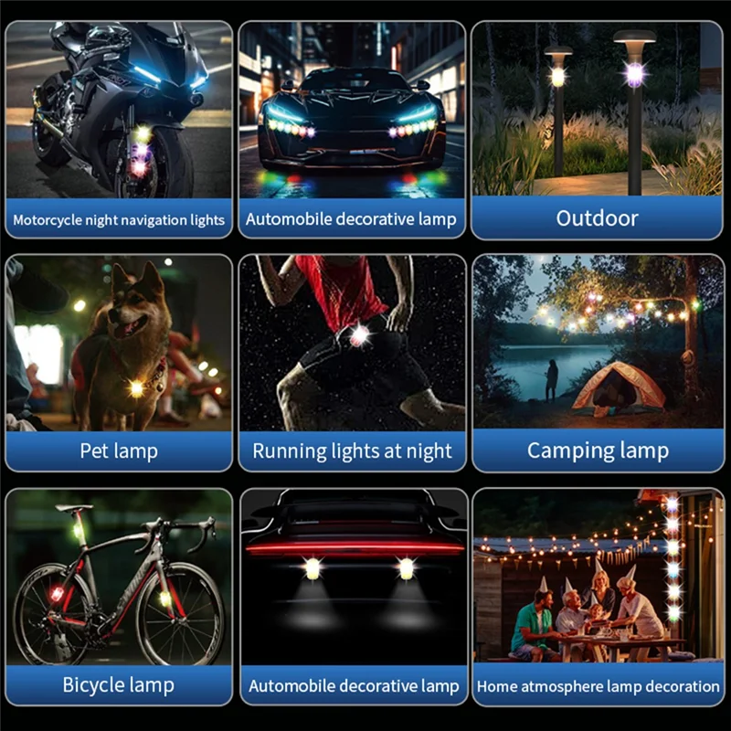 APPLIA-luces estroboscópicas LED recargables inalámbricas con Control remoto impermeables para motocicleta bicicleta coche Drone avión