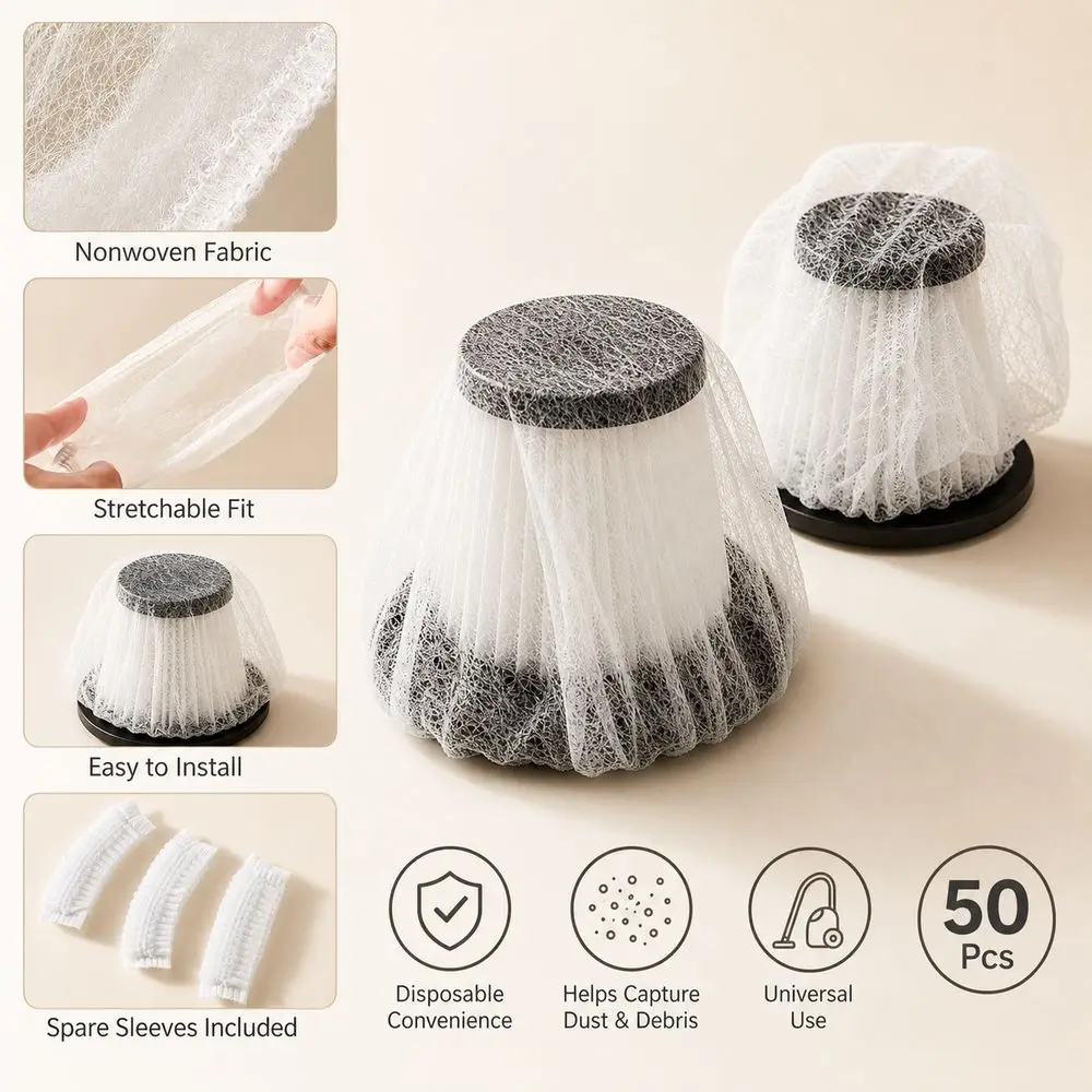 Nonwoven Fabric Vacuum Cleaner Filter Bags Disposable Dust Filtering Disposable Dust Bags Universal Fit White