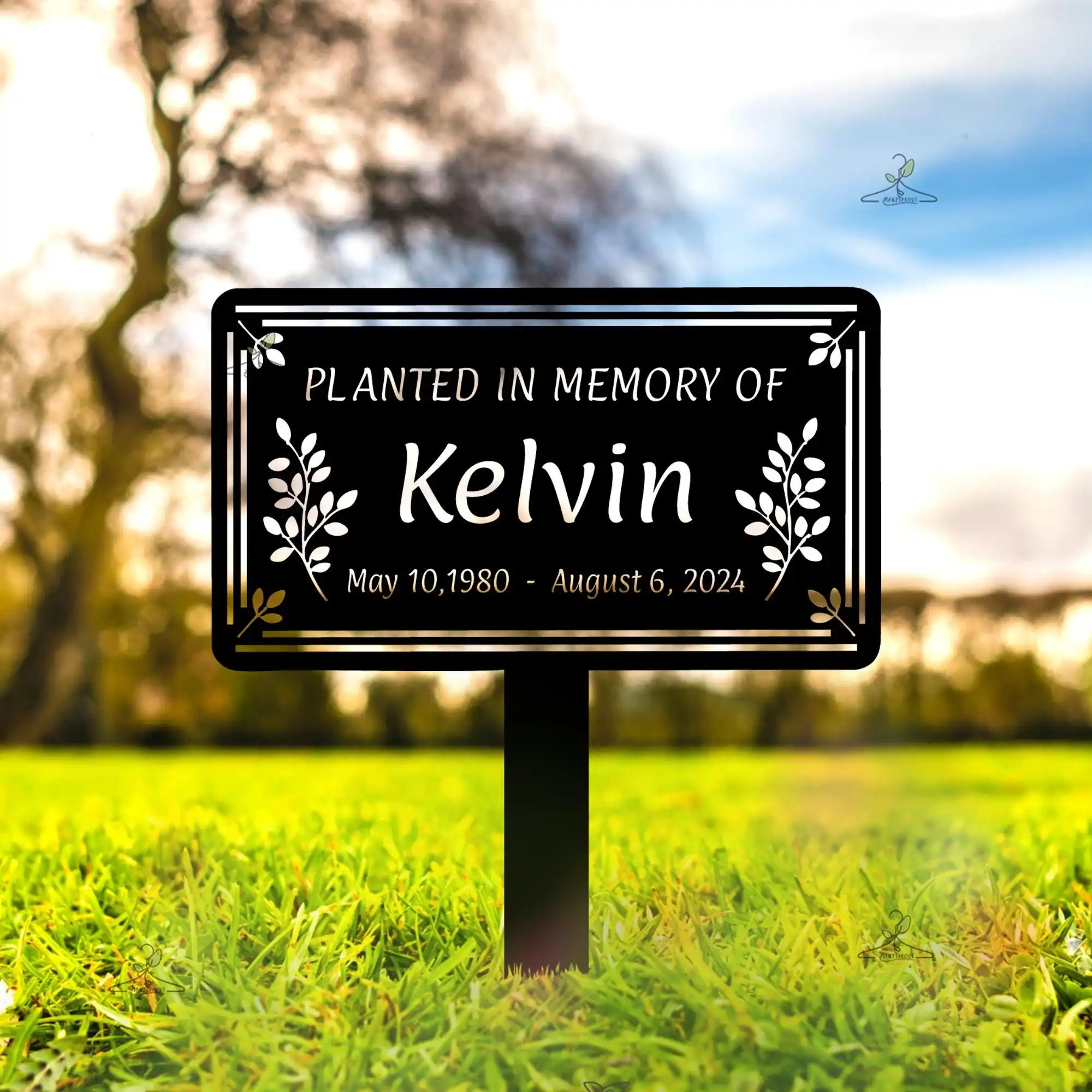 Custom Memorial Garden Stake Personalized Sympathy Gift In Loving Memory Sign Outdoor Memorial Sign Tree Plaque Marker