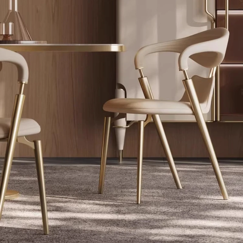 

Итальянское кресло для гостиной, легкое роскошное обеденное кресло, простые домашние кресла для отдыха из нержавеющей стали, современные кресла для спальни со спинкой