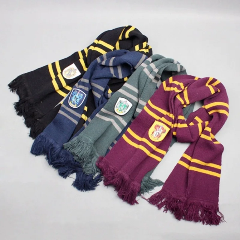 Halloween Tassels Stripe Harris Scarf Cosplay Wizard Warm Scarf Costume Accessories Magic Academy Style Colorly Prop