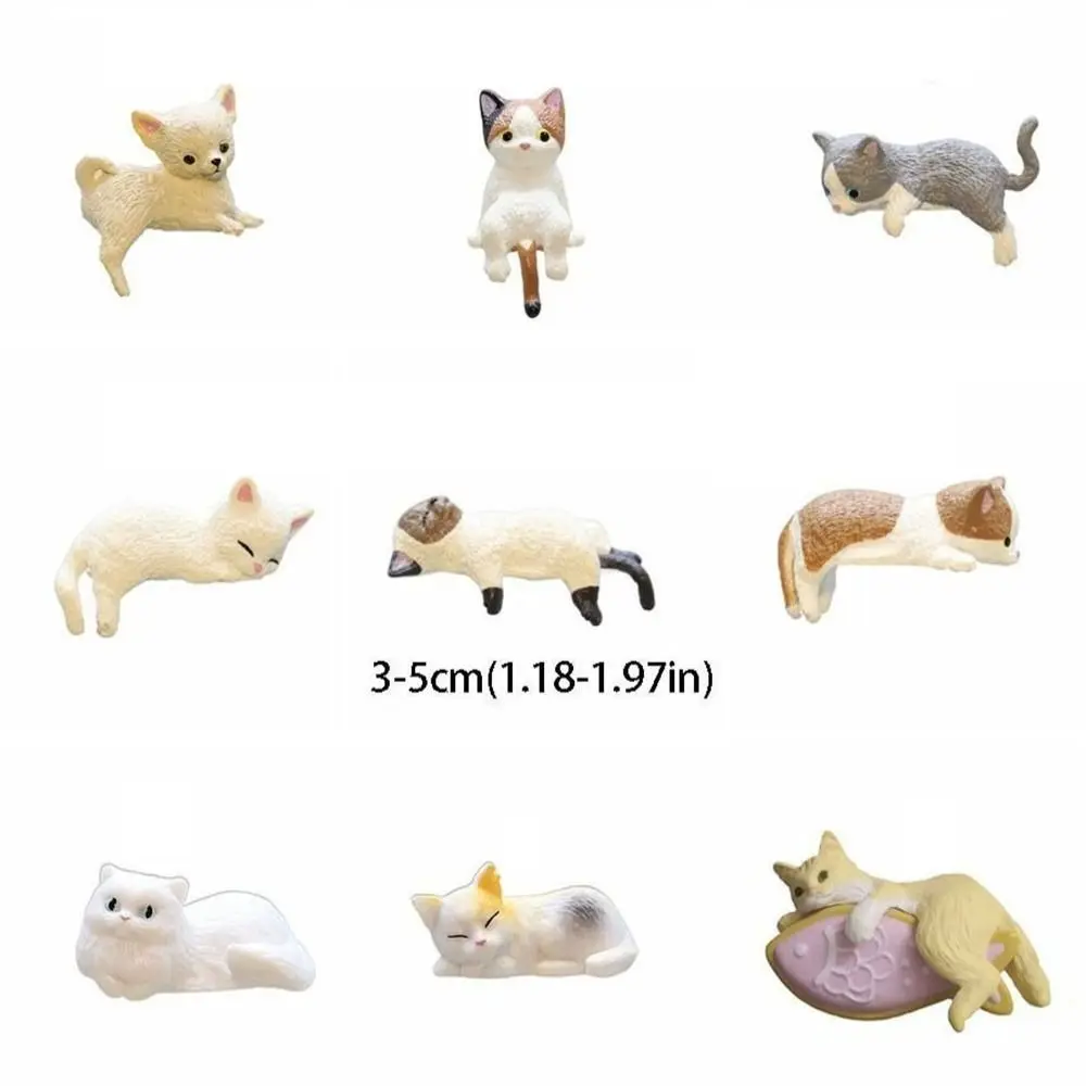 Cartoon Cat Ornament Decoration DIY Cat Refrigerator Sticker Car Cat Ornament Bonsai Accessories