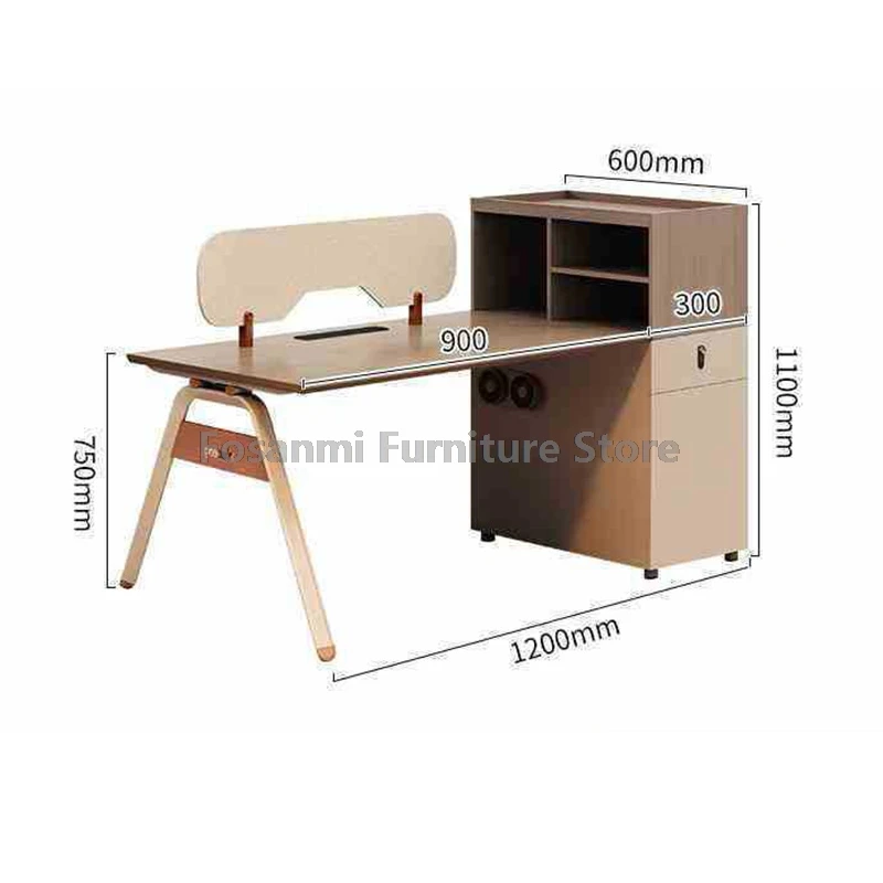 Modernes Büro-Schreibtisch- und Stuhl-Set mit Schublade für 1–2 Personen, einfacher Schreibtisch mit Bildschirm, Computer-Netzstuhl, Tisch, Arbeitsmöbel-Set