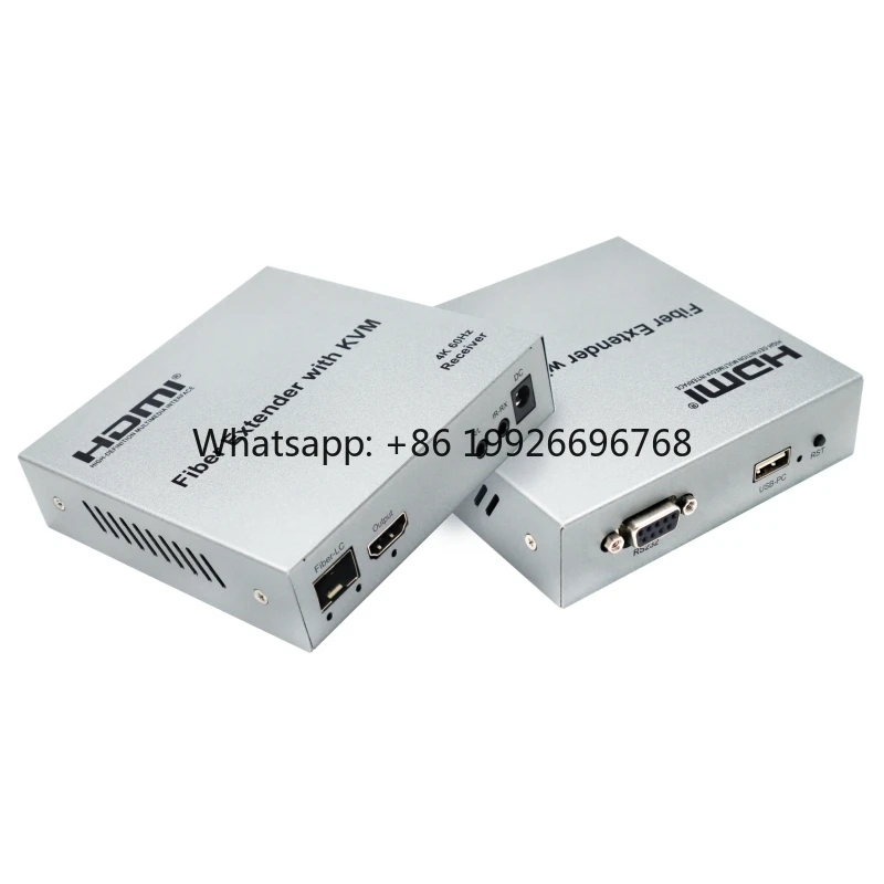 

DTECH DT-7052A(2nd) 4K 60Гц HDMI/KVM-удлинитель видео по оптоволокну на 20 км с поддержкой ИК и RS232