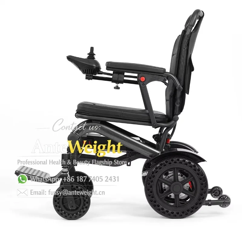 

Lithium Battery Aluminum Portable Lightweight Foldable Electric Wheelchair for Disabled Power Wheel Chair Adult