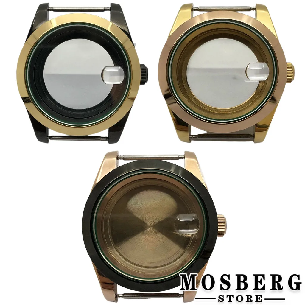 

36mm 39mm Watch Case Solid Stainless Steel Sapphire Glass Fit NH35 NH36 ETA2836 Miyota8215 8205 821A DG2813 3804 Movement