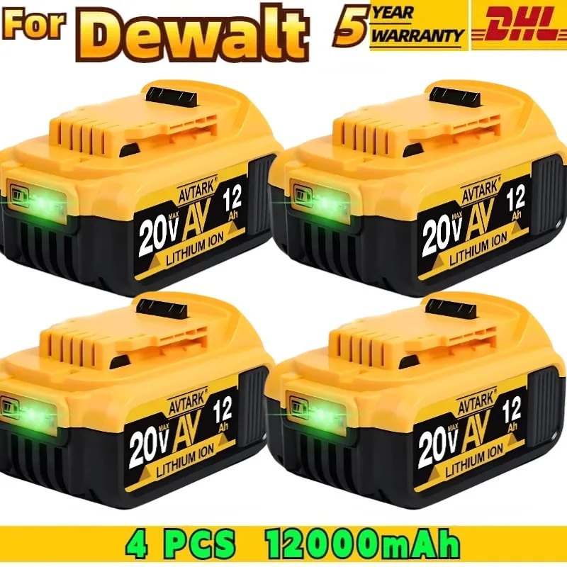

For DEWALT 20V Battery 12.0AH Rechargeable Lithium-ion Battery For DEWALT 20V Tool Battery for Flexvolt DCB200 DCB201 DCB206