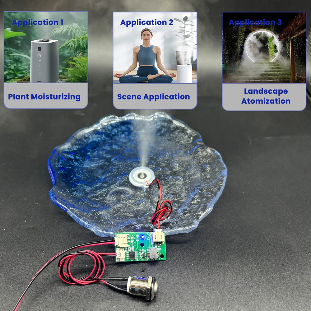 تيار مستمر 5 فولت رذاذ المرطب بالموجات فوق الصوتية الانحلال وحدة الترطيب لتقوم بها بنفسك عدة ضباب صانع وسائق لوحة دوائر كهربائية مبيد البخاخة