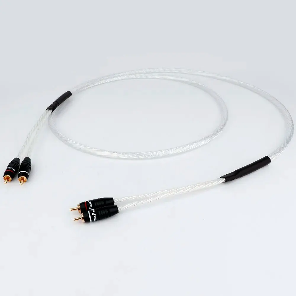 ハイエンド高忠実度フィーバーオーディオ RCA 信号ケーブルデュアルロータススターリングシルバーオーディオケーブル CD アンプチューブケーブル