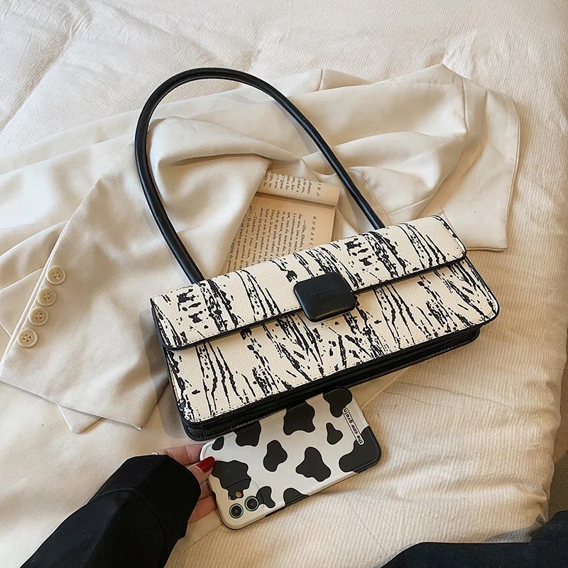 Handbag French Style Unique Design Fashion Underarm Bag for Women 2023 New Small Mini PU Shoulder Bag Trend Casual  All-match