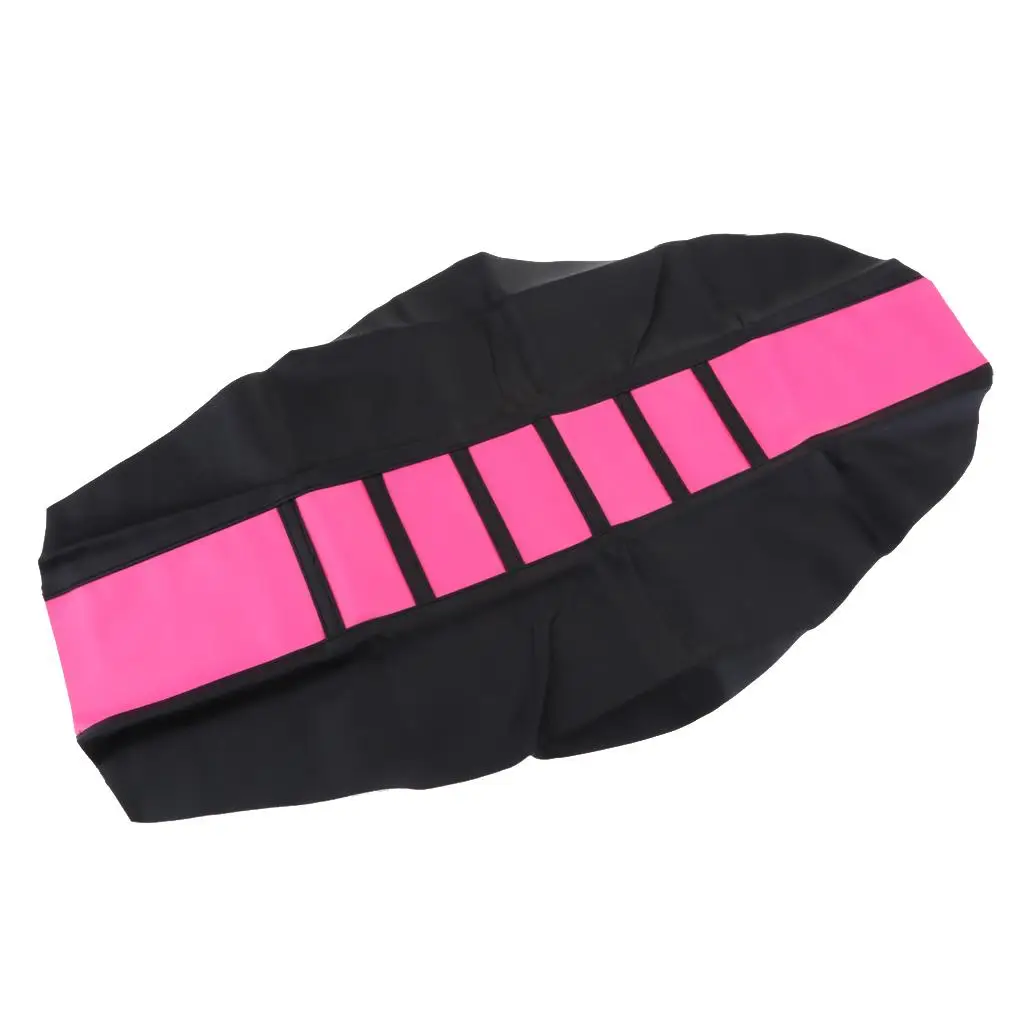 Pleated Motorcycle Seat Cover Artificial Leather Cushion Pad Protector for Motocross Dirt Bike Honda Yamaha Kawasaki
