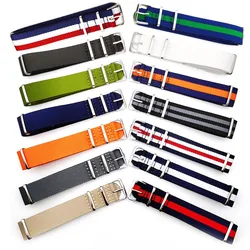 Canvas Band For Nylon Watch Strap Watchbands Belt Metal Buckle Army Sport Watchband Mens 18mm 20mm 22mm