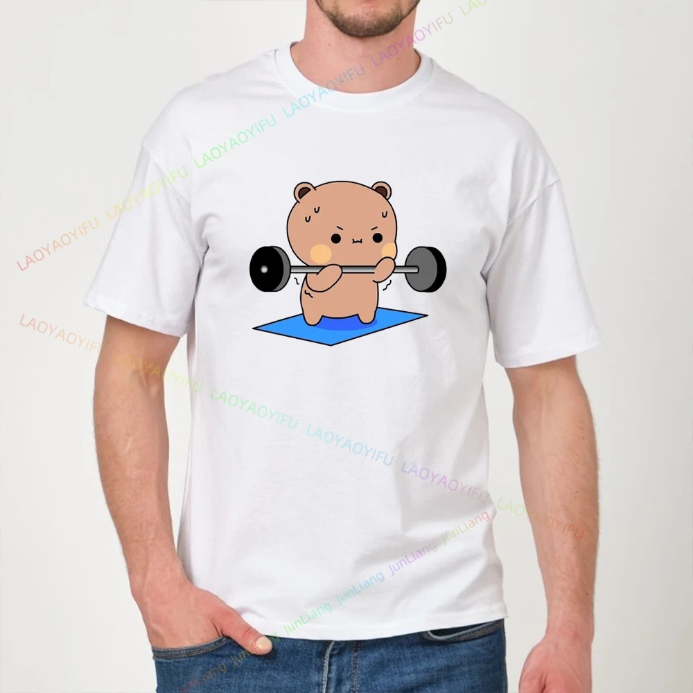 Bubu Y Dudu T Shirt for Men Clothing Milk and Mocha Men's T-shirt Couple Tops Short Sleeve Tee Y2k Top Women Harajuku Vintage