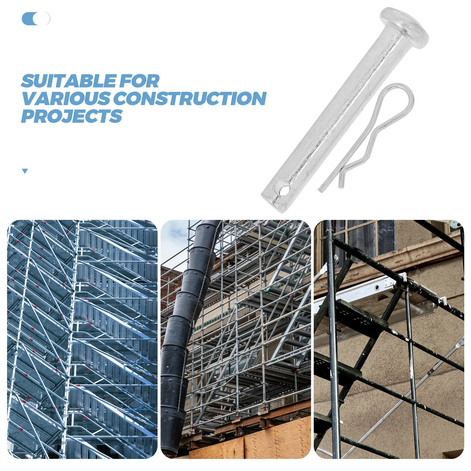 10 set 10 Sets Scaffolding Coupling Pin Spring Retainer Locking Pin Parts Metal Dowel Pegs For Scaffold Fixing Replacement Door