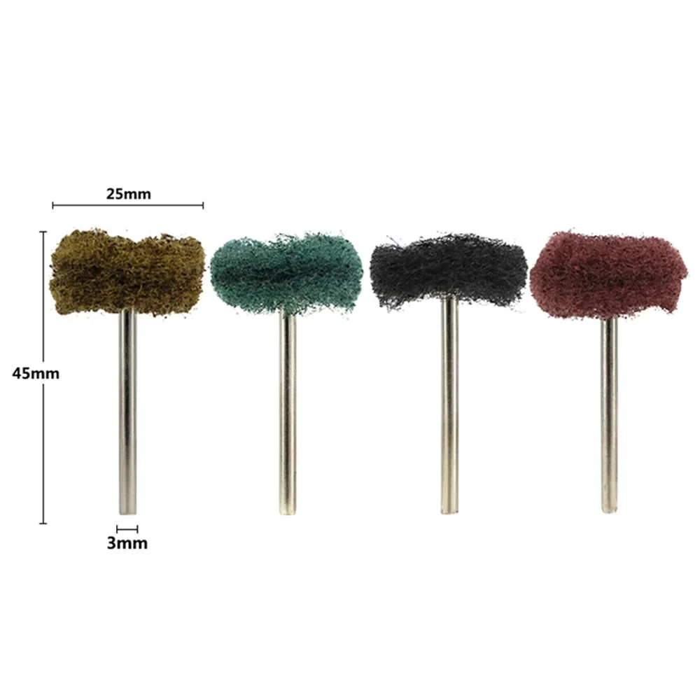 Nylon Fiber Polishing Wheel With 3.0mm Mandrel For Dremel Rotary Tools Abrasive Brush