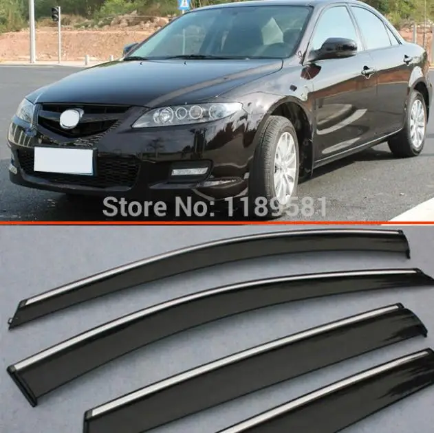 For Mazda 6 M6 2006 2007 2008 2009 2010 2011 2012 2013 Window Wind Deflector Visor Rain/Sun Guard Vent Car Accessories Stickers