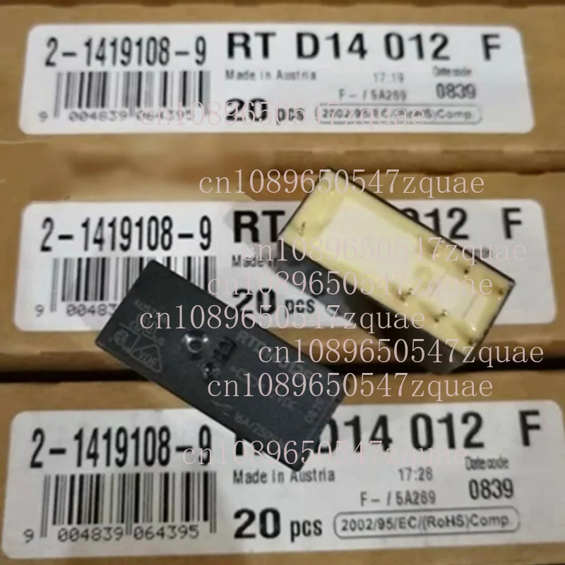 10Pcs for TYCO RTD14012F 12VDC 16A/250VAC Power Relay 8 Pin