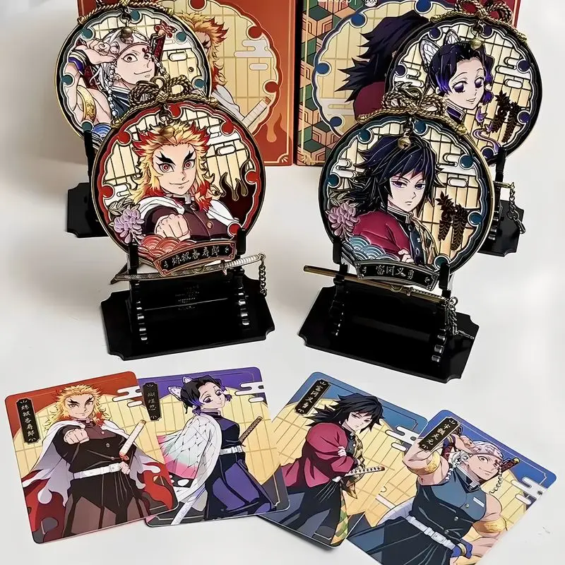 Demon Slayer Blade Shadow Clash Medal ‌Tomioka Giyuu Genuine Anime Figure Peripheral Kochou Shinobu Decoration Xmas Gift
